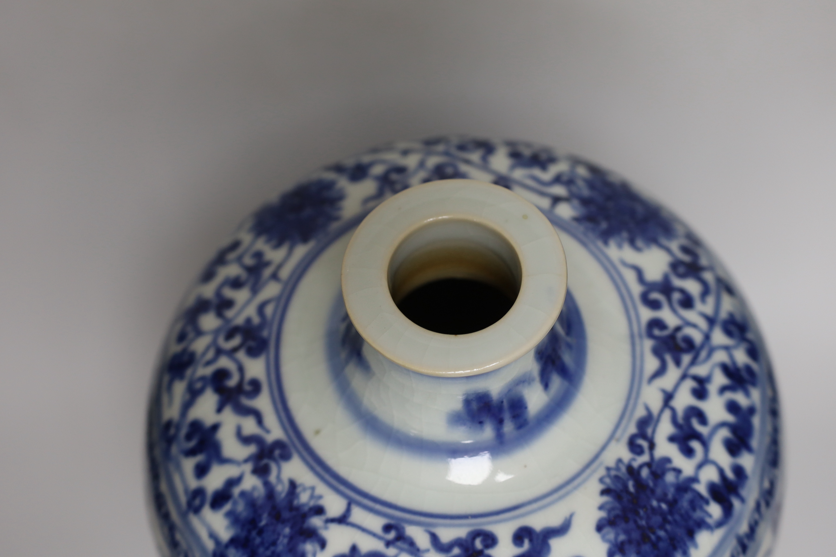 A Chinese blue and white meiping, 36cm
